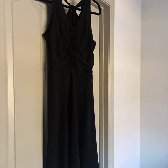 🖤 90s-Style Ann Taylor Black Silk Flounce Dress – Size 6 🖤 - Picture 4 of 8